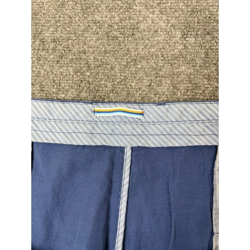 Peter Millar Seaside Collection Shorts Mens Navy Blue Linen Cotton SIlk Size 52R